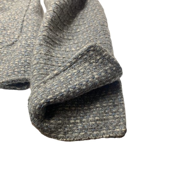 Ellen Tracy Gray Tweed Wool Blend Three Button Blazer - Picture 7 of 11